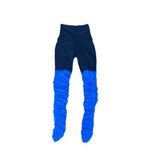 Beyond Yoga Black & Blue Color Block Legs For Days Leg Warmer Leggings XS‎